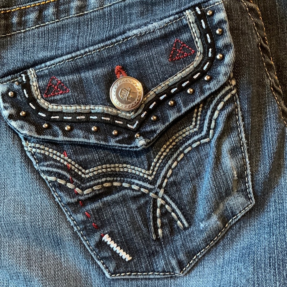 Plastic By Gly Flare Jeans made in USA size 26